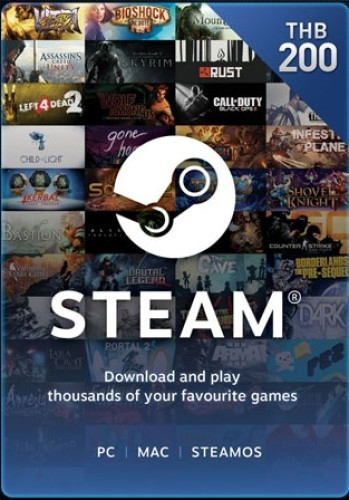 Steam 200 THB (5.3 USD)